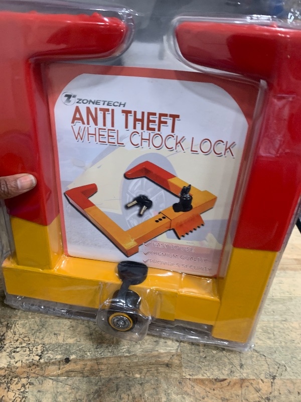 Photo 1 of ZONETECH 2-Pack Security Wheel Chock Lock- Trailer Clamp Boot Tire Claw - Premium Quality Heavy Duty Stabilizer Anti- Theft -Protective for Parking Car, Trailer, Truck and SUV