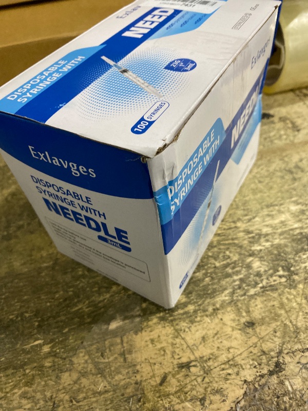 Photo 1 of 100 Pack Disposable 3ml/cc Lab Syringes with 23Ga 1 Inch Needle Luer Lock, Individually Sealed Packed