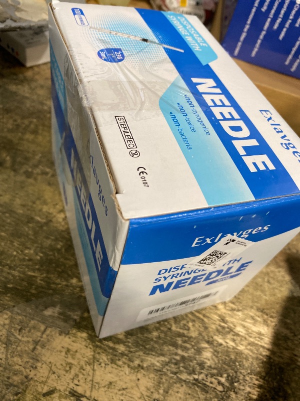 Photo 1 of 100 Pack Disposable 3ml/cc Lab Syringes with 23Ga 1 Inch Needle Luer Lock, Individually Sealed Packed