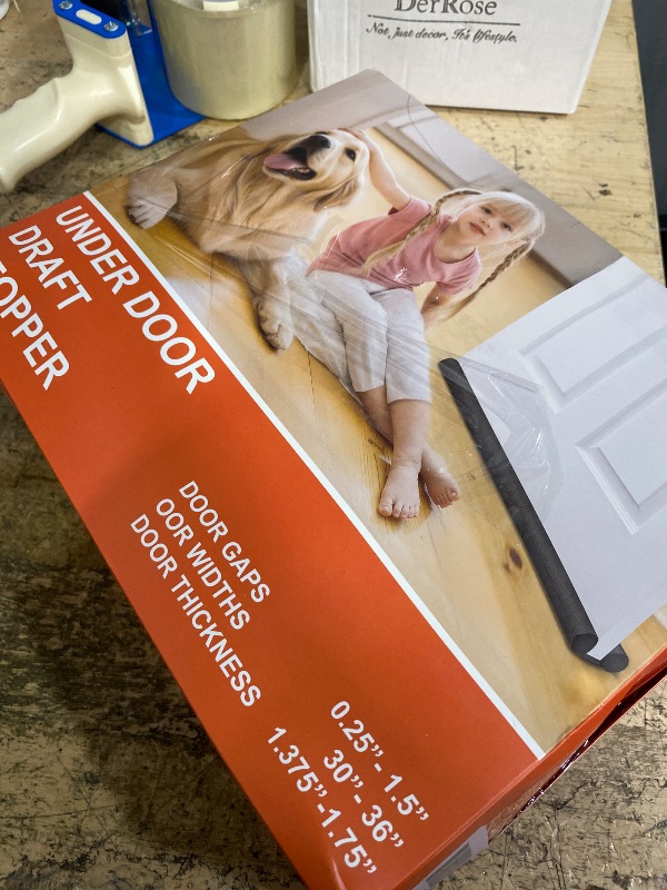 Photo 1 of (2 Pack) Under Door Draft Stopper, Under Door Blocker Size of Adjustable Size from 30" to 36", Easy Install,Gap Filler, Reduces Air Draft, Noise & Sound, Door Seal for Improved Insulation
