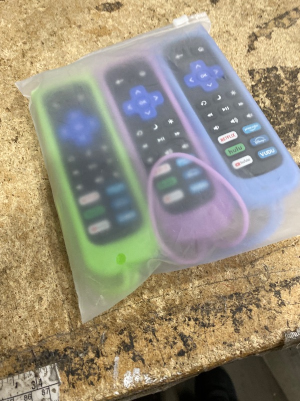 Photo 1 of (Pack of 3) Replacement Remote Only for Roku TV with Soft Protective Cover (Glow in The Dark), Universal Remote for TCL Roku/Hisense Roku/Onn Roku/Sharp Roku/Element Roku/Philips Roku Smart TV