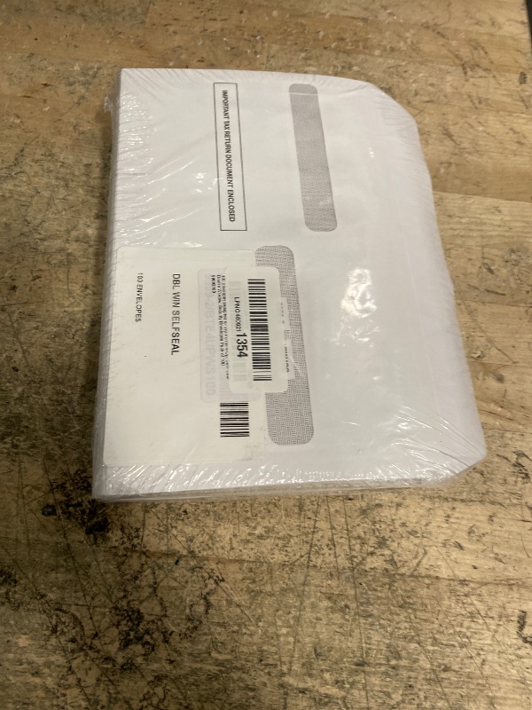 Photo 1 of 100 W2 Self-Seal Envelopes for W-2 4up Forms, Compatiable with QuickBooks Online, ADP Other Tax Software, 5 5/8” x 9”, Security Tint, 100 Pack