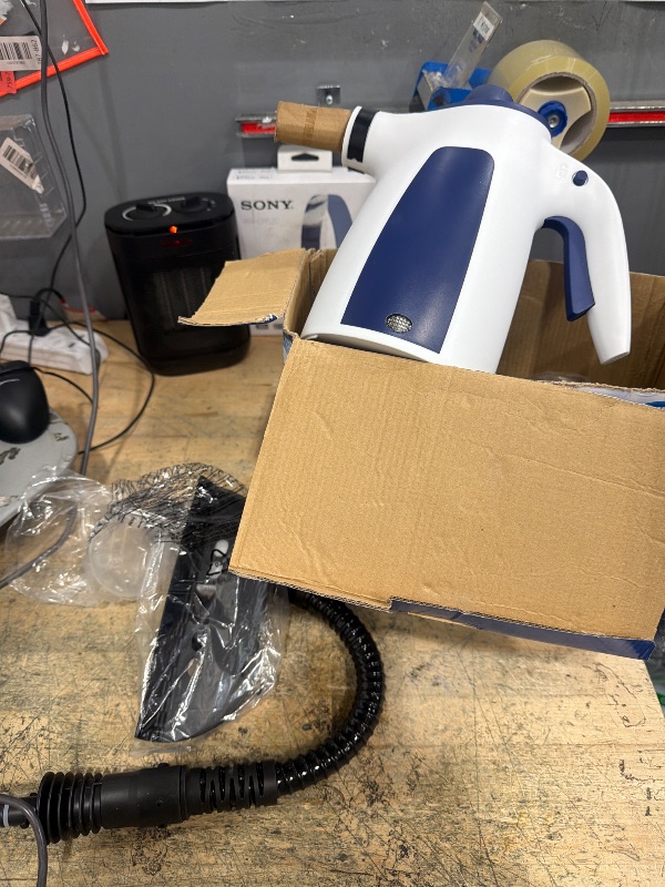 Photo 1 of ***MISSING PARTS***
Steam Cleaner, Pressurized Handheld Multi-Surface Natural Steam Cleaner with 12 PCS Accessories & Safety Lock, 350ML Large Capacity, Steamer for Car, Home, Upholstery, Kitchen, Window, Grime, Grease