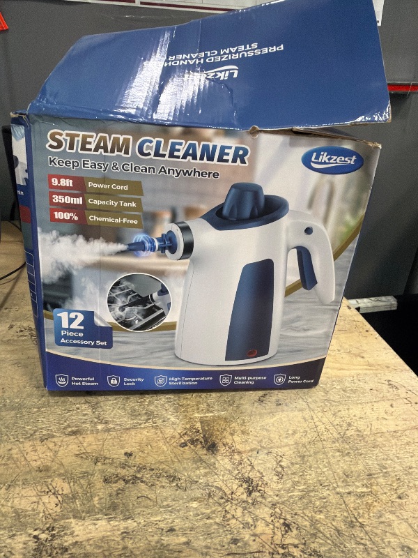 Photo 1 of ***MISSING PARTS***
Steam Cleaner, Pressurized Handheld Multi-Surface Natural Steam Cleaner with 12 PCS Accessories & Safety Lock, 350ML Large Capacity, Steamer for Car, Home, Upholstery, Kitchen, Window, Grime, Grease