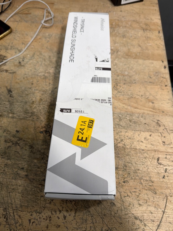 Photo 1 of [Upgraded] Nmoiss Windshield Sun Shade Umbrella - [Vinyl Coating Heat Shield] Protect Car from Sun Rays & Heat Damage Keep Cool and Protect Interior, Spring Structure Edge Medium 56" L x 31" W