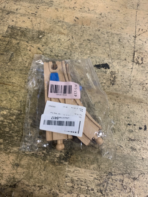 Photo 1 of Totority Wooden Train Tracks 2Pcs Track Intersections Switch Accessories Compatible with Major Brands Educational Toy for Kids Imaginative Railway Expansion