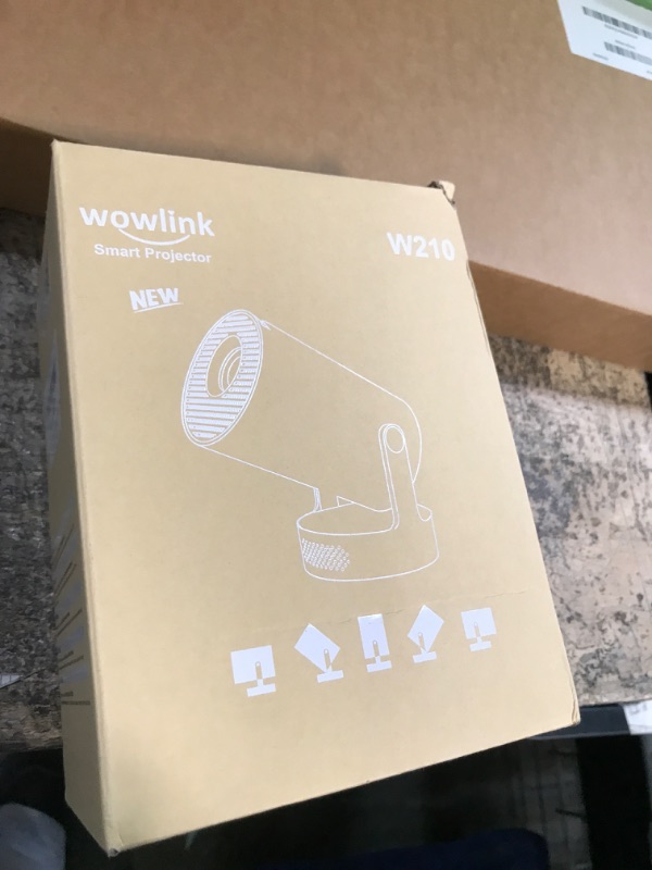 Photo 1 of [Built-in Apps & 2026 Upgraded] Mini Projector with WiFi 6 and Bluetooth 5.4 Support 4K 1080P Auto Keystone 180° Rotatable Projector Portable Compatibile with HDMI/TV Stick/Memory Stick/Laptop, White