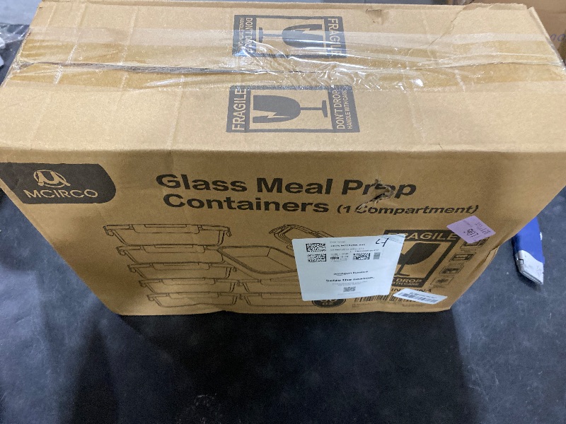 Photo 1 of [8-Pack,30 oz]Glass Meal Prep Containers,Glass Food Storage Containers,Airtight lunch Containers with Lids, Microwave, Oven, Freezer and Dishwasher