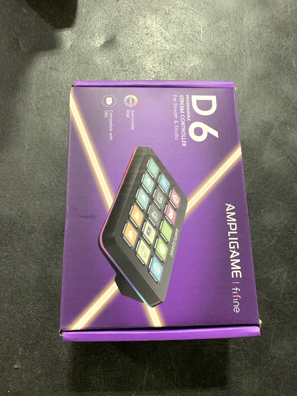 Photo 2 of Fifine AmpliGame Stream Controller with 15 Macro Keys, Streaming Keyboard with Trigger Actions in OBS/Twitch/YouTube/Streamlabs, Shortcut Buttons Keypad Works with Mac and PC-D6