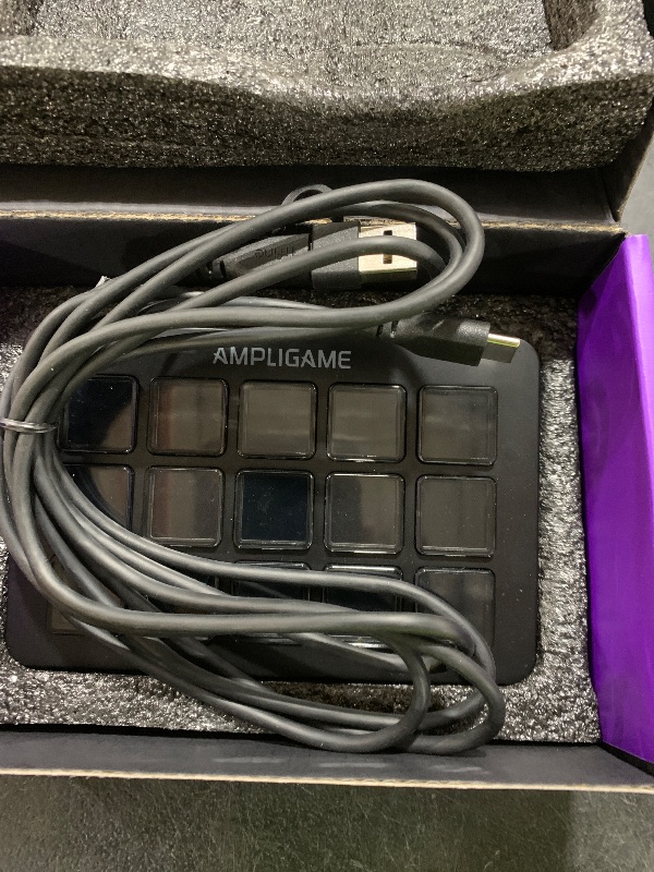 Photo 3 of Fifine AmpliGame Stream Controller with 15 Macro Keys, Streaming Keyboard with Trigger Actions in OBS/Twitch/YouTube/Streamlabs, Shortcut Buttons Keypad Works with Mac and PC-D6