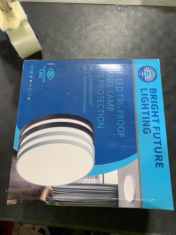 Photo 2 of 6pack 12 Inch Flush Mount Ceiling Light, 24w Led Ceiling Light, 3000k/4000k/6000k Selectable 2520lm Ceiling Lights, Super Slim Led Light Fixture For Bedroom Kitchen Living Dining Room Office (White)