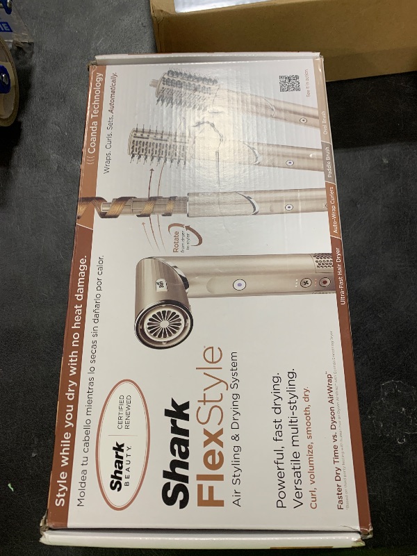 Photo 1 of Shark HD430REF (Refurbished) FlexStyle Air Styling & Drying System, Powerful Hair Dryer Brush & Multi-Styler with Auto-Wrap Curlers, Paddle Brush, Oval Brush, Concentrator Attachment, Stone (Renewed)