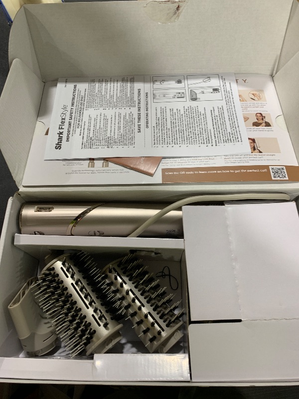 Photo 1 of Shark HD430REF (Refurbished) FlexStyle Air Styling & Drying System, Powerful Hair Dryer Brush & Multi-Styler with Auto-Wrap Curlers, Paddle Brush, Oval Brush, Concentrator Attachment, Stone (Renewed)