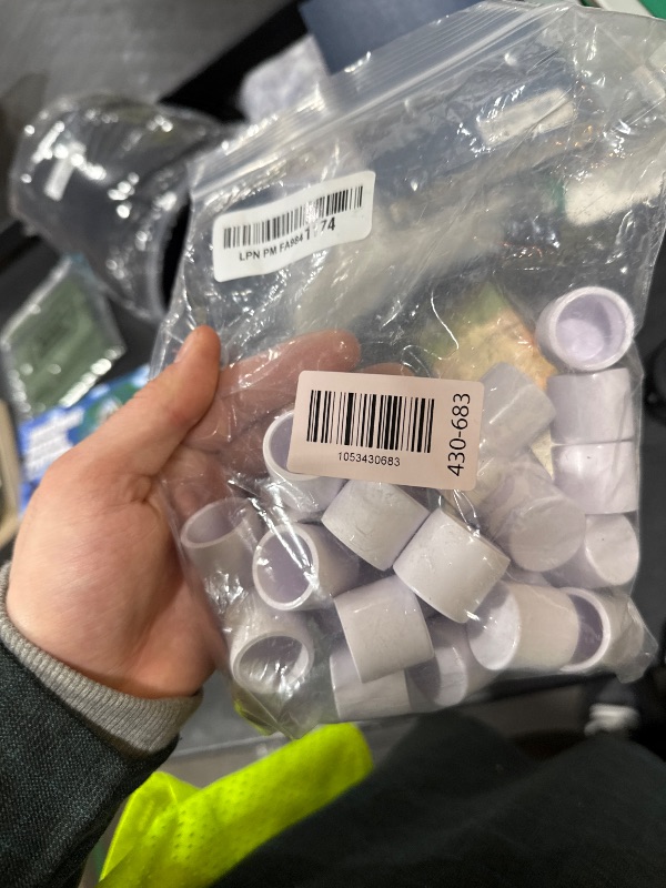 Photo 1 of 1/2" Pvc  End Cap Fitting, 30PCS SCH40 Furniture Grade PVC Pipe Plug Adapter, White Pipe Slip End Caps Sockets for Built Furniture DIY Garden Shelf