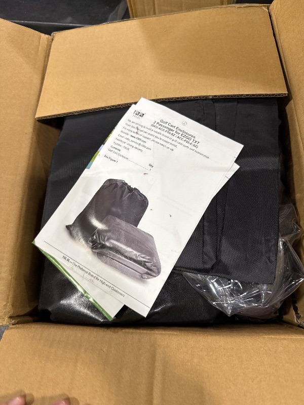 Photo 1 of 10L0L Deluxe Golf Cart Enclosure for 2 Passengers EZGO TXT RXV with Side Mirror Openings, Waterproof Portable 4-Sided Transparent Windows Golf Buggy Driving Enclosure Cover Black - Roof up to 58" L