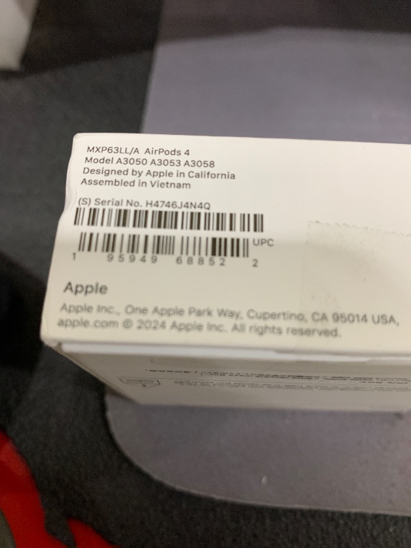 Photo 1 of **LOCKED** Apple AirPods 4 Wireless Earbuds, Bluetooth Headphones, Personalized Spatial Audio, Sweat and Water Resistant, USB-C Charging Case, H2 Chip, Up to 30 Hours of Battery Life, Effortless Setup for iPhone