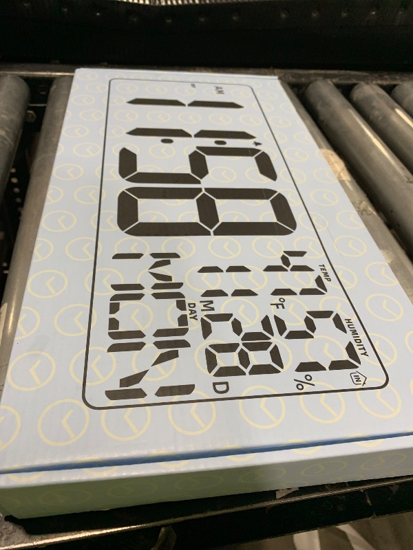 Photo 1 of 11 RGB Color Changes Large Digital Wall Clock/Bluetooth Auto Time Sync, Remote-Controlled Digital Wall Clock Large Display with Alarm/Timer Function, DST, Indoor Temperature/Humidity Display (18 inch)