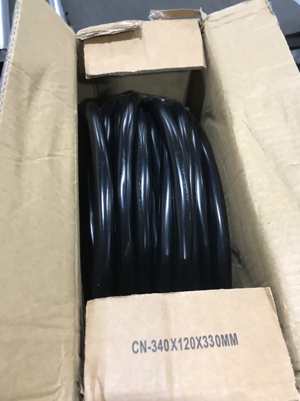 Photo 1 of 100 FT 10 Gauge Extension Cord Outdoor, Heavy Duty Weatherproof & Flame Retardant Black 3 Prong Power Cord with Light, Outside for Lawn & Garden, 15 Amps 1875 Watts 125 VAC 10AWG SJTW, ETL Listed