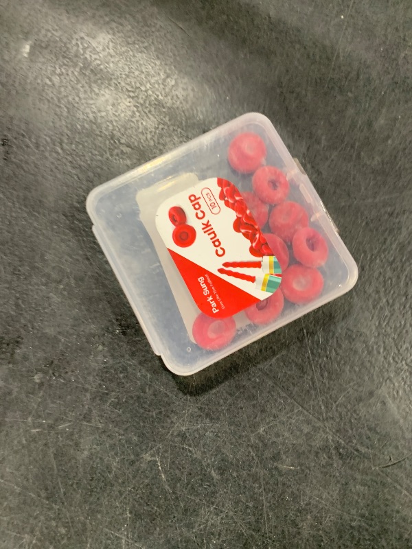 Photo 1 of 10/20/40/50/100 Pcs Caulk Tube Latex Sealing Caps, Universal Fit Caulk Saver Cap Reusable Cover Sealer for Sealing and Preserving Open Caulking Tube Red (Pack of 10)