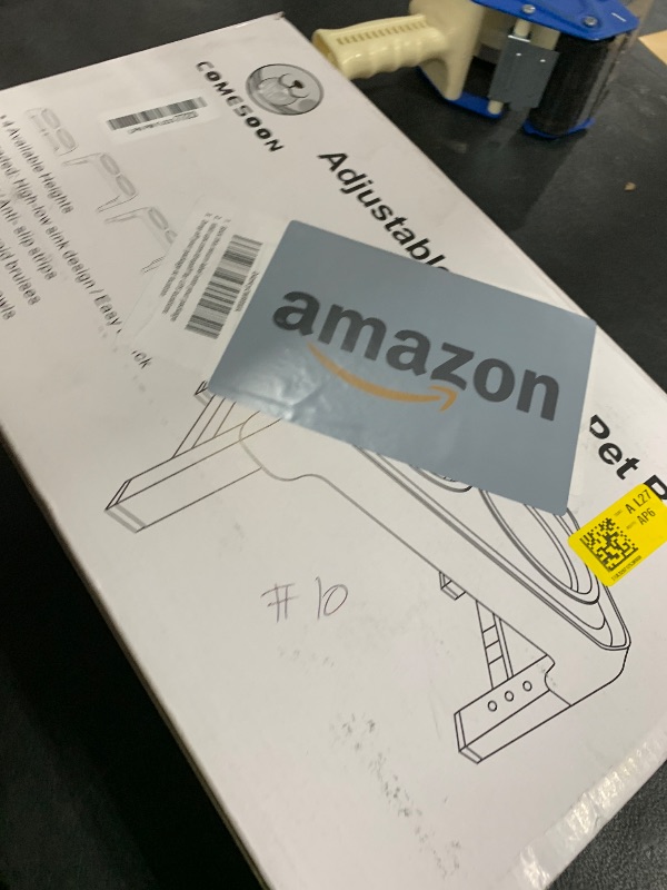 Photo 1 of Elevated Bowls, 4 Height Adjustable Raised Stand With 2 Thick 50oz Stainless Steel Food Bowls, Non-Slip Feeder for Large Medium Dogs, Adjusts to 3.7", 9.2", 10.75", 12.36" Grey