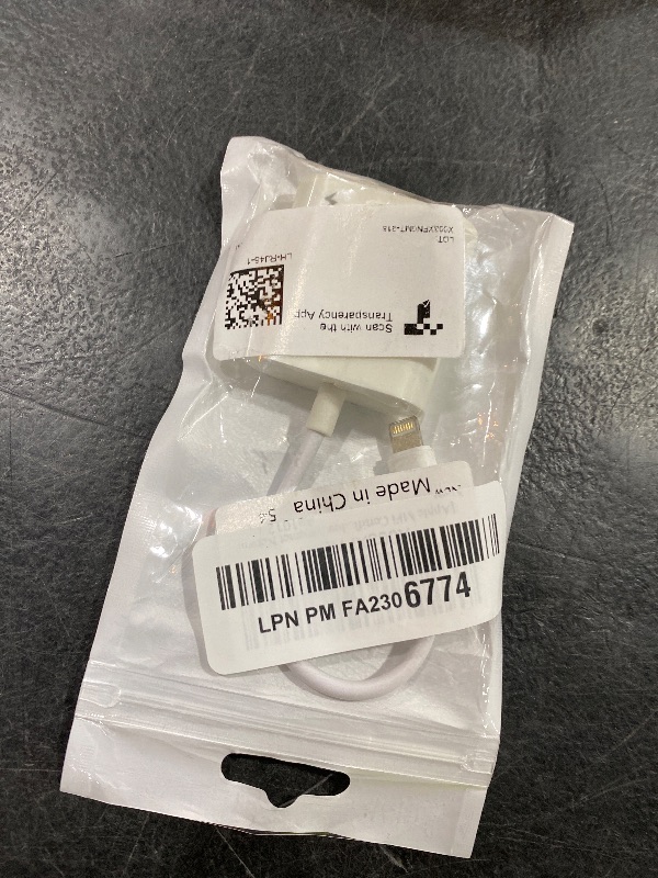 Photo 1 of [Apple MFi Certified] 2 in 1 RJ45 Ethernet LAN Network Adapter with Charge Port, Lightning to Ethernet Adapter, Compatible with iPhone/iPad/iPod, Supports 100Mbps Ethernet Networ