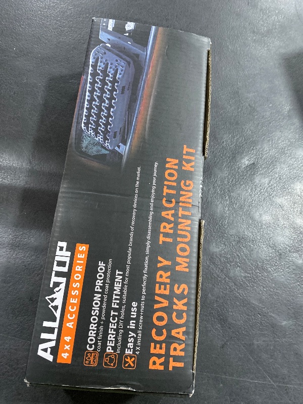 Photo 2 of ALL-TOP Recovery Board Mount Kit, Universal Bracket for Traction Tracks, Adjustable DIY Lockable Pin Set for Roof Rack, Crossbar & Cargo Basket