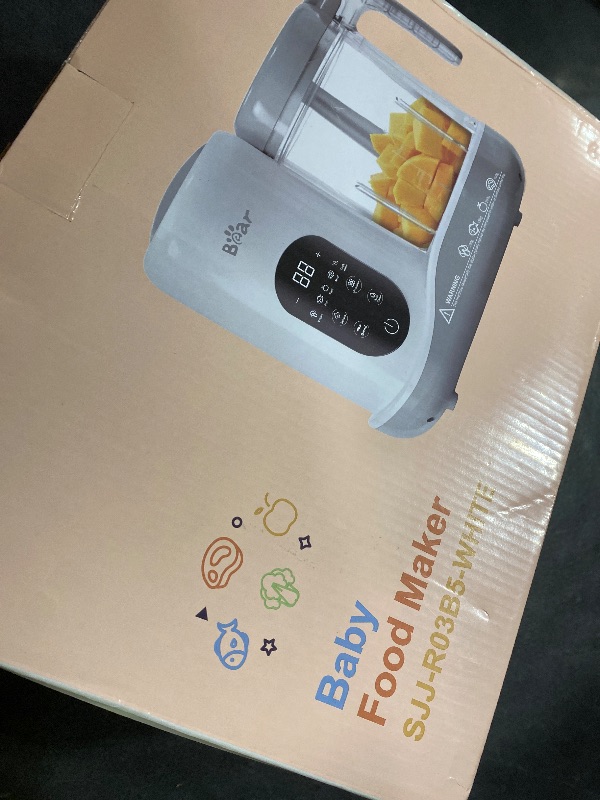 Photo 1 of BEAR 2024 Baby Food Maker | One Step Baby Food Processor Steamer Puree Blender | Auto Cooking & Grinding | Baby Food Puree Maker with Self Cleans | Touch Screen Control, White