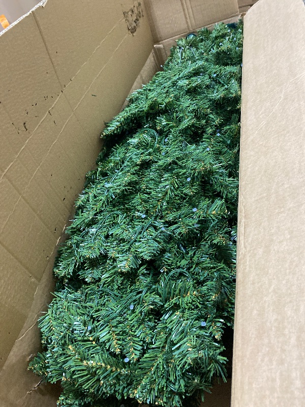 Photo 1 of Brightown 9FT Christmas Tree, Prelit Lighted Artificial Tree, Pre Lit Christmas Trees for Holiday, Vacation, Xmas