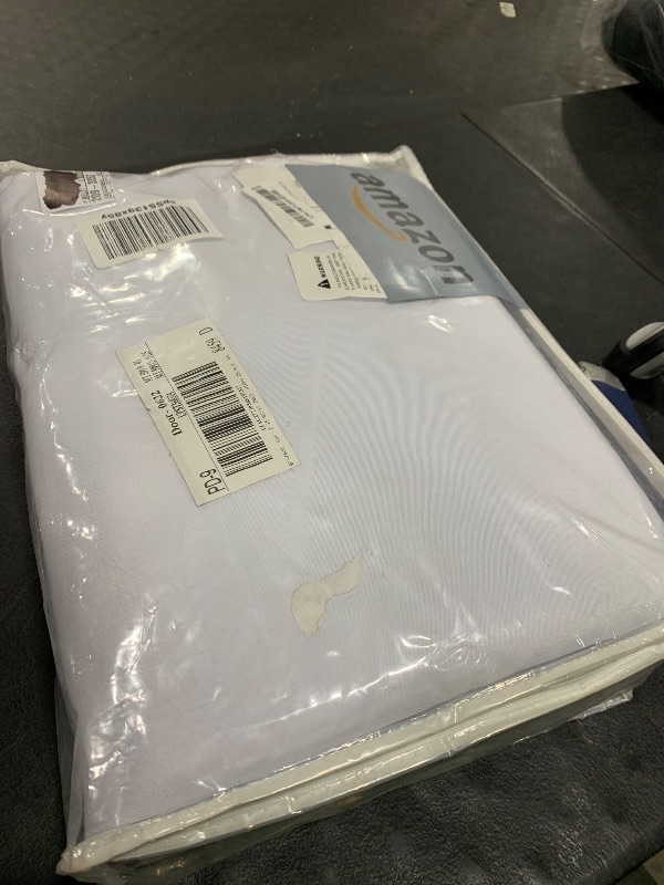 Photo 1 of Aocoz Round Tablecloth 8 Pack 108 Inch White Tablecloths Washable Decorative Linen Polyester Table Clothes Cover for Dining Table Banquets Buffet Parties and Wedding