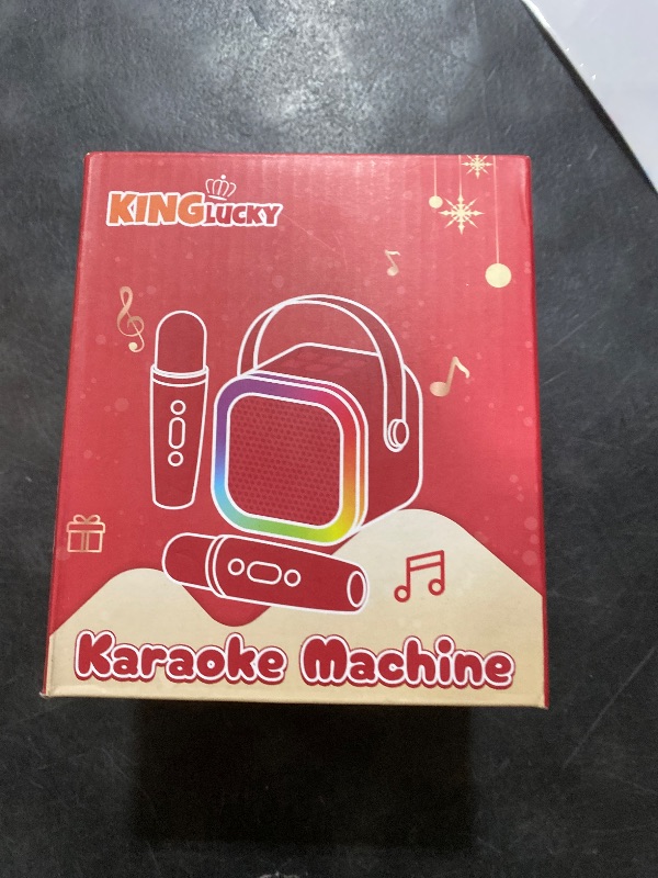 Photo 1 of Kinglucky Mini Karaoke Machine for Kids, Top Birthday Gift Pick for Girls Ages 3, 4, 5, 6, 7, 8, 9, 10, 11, 12 Years Old, Kids' Personal Video Players Accessories with 2 Mics & 5 Voice Effects, Purple