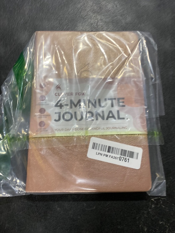 Photo 1 of Clever Fox Four-Minute Journal – Daily Positivity Journal with Prompts – Motivational Affirmation, Mental Health & Habit Tracker (Rose Gold)