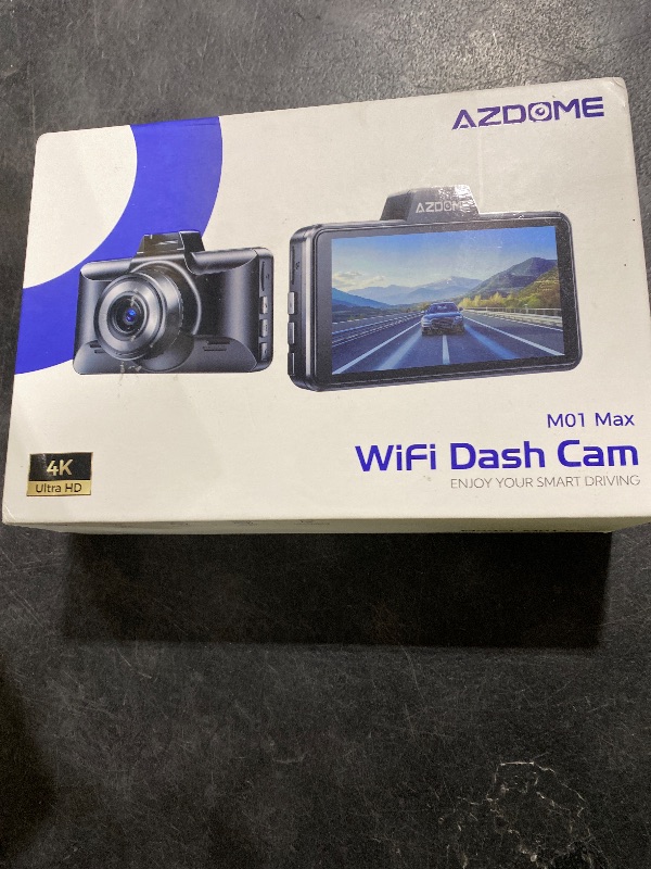 Photo 1 of AZDOME M01 Max UHD 4K Dash Cam Front and Rear, Built-in Wi-Fi, Free 64GB Card, App Control, 4K+1080 Dash Camera for Car, Built-in ADAS, G-Sensor, IP68 Waterproof, 24H Parking Mode Dashcam