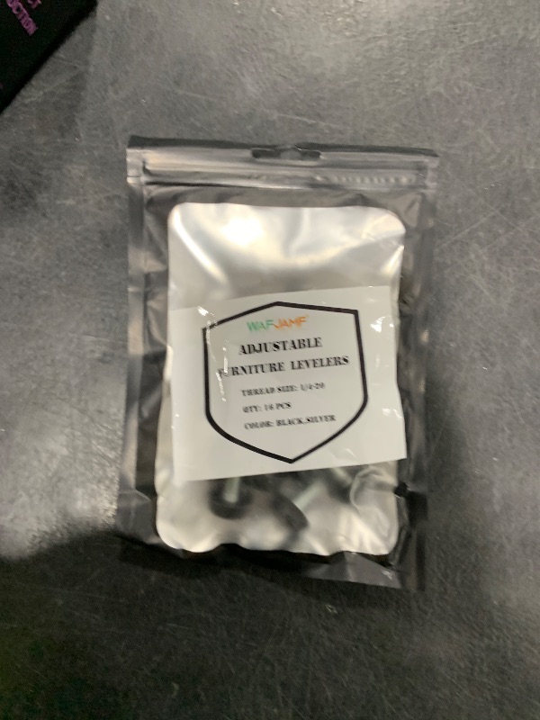 Photo 1 of 1/4-20‘‘UNC Thread Adjustable Furniture Levelers Table Feet Screw in Threaded, Screw on Chair Foot Glides Leveling for Tables, Chairs, Furniture Legs-16 Pcs (1/4-20UNC-16PCS)