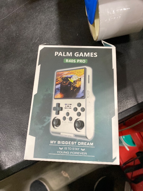 Photo 1 of R40S PRO Retro Gaming Console, 30000+ HD Games Handheld Game Console, 3800mAh Rechargeable Mini Retro Video Console with 256GB TF Card, Portable Pocket Arcade (White)