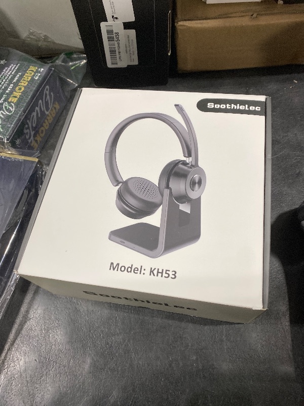 Photo 1 of (Upgraded Version) Wireless Headset, Bluetooth Headset with Noise Cancelling Microphone, Best Headphones with Mic Mute & USB Dongle for PC/Computer/Laptop/Cell Phones/Remote Work/Call Center