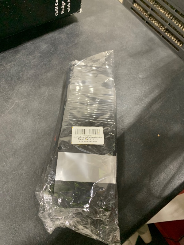 Photo 1 of 100 Pack Smell Proof Bags, Resealable Bags with Matte Window, Foil Pouch Stand Up Sealable Bags for Packaging?Black,3.5" x 5.1"?