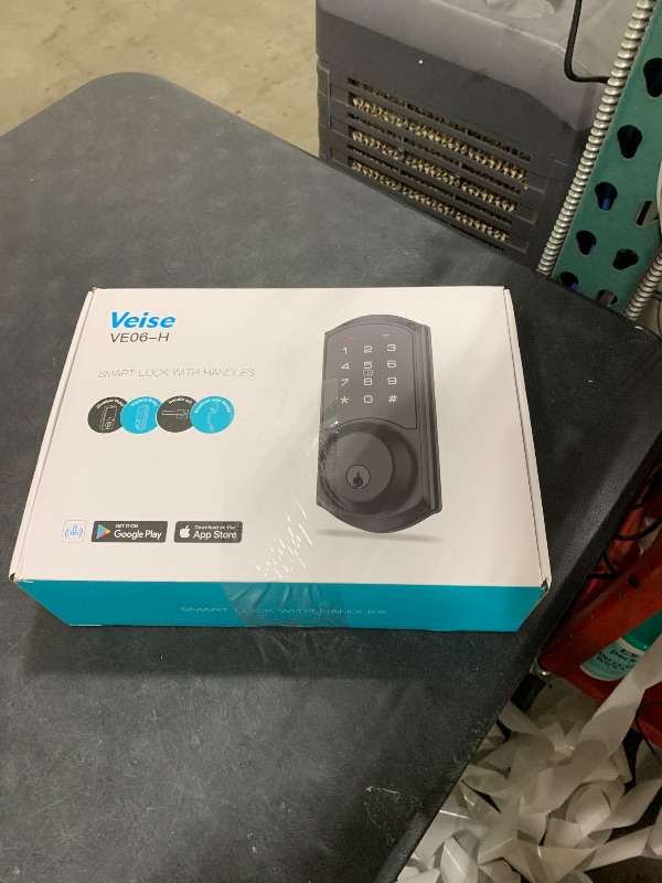 Photo 1 of Veise VE06-H Smart Front Door Lock Set, App Control, Keyless Entry Deadbolt with Lever Handle, Electronic Digital Touchscreen Keypad, Auto Lock, Easy Install, Matte Black