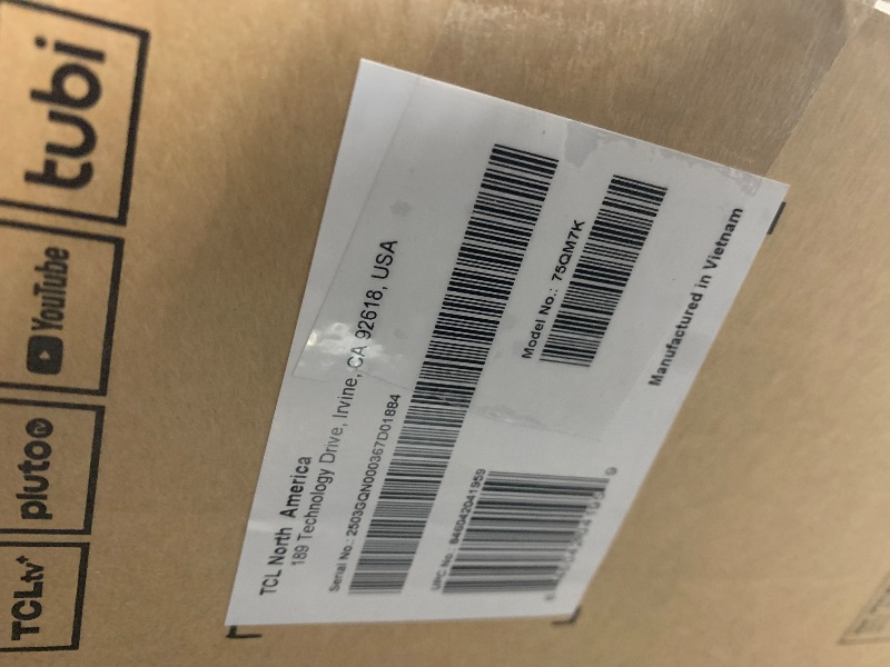 Photo 1 of (PARTS ONLY)-------------------------------------------------TCL 75 Inch Class QM7K Series | Mini LED QLED 4K HDR | 75QM7K, 2025 Model | 120HZ-144HZ Anti Reflective Screen Smart Google TV Dolby Atmos Onkyo Audio | Voice Remote Alexa Gaming Streaming Telev