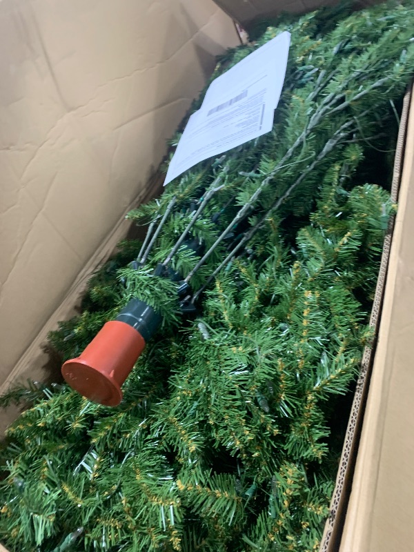 Photo 1 of National Tree Company 12 ft Pre-Lit Dunhill Fir Artificial Christmas Tree, 1,500 Clear Lights, 7,794 Tips, Includes Stand, Green