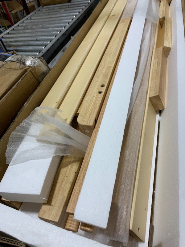 Photo 1 of missing pieces***************** NELYE California-King Platform Bed Base - 14 Inch Solid Wood Mattress Foundation with Support Slats and Legs, California King Size Rubberwood Simple Bed Frame