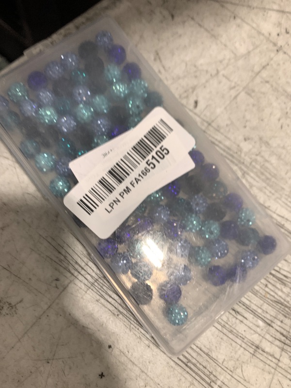 Photo 1 of 10mm Grade A Rhinestone Beads for Baseball Necklace-Round Disco Ball Bead Rhinestone Clay Beads for Earring Jewelry Making,Necklace Bracelet,DIY Craft Supplies(100 pcs Blue)