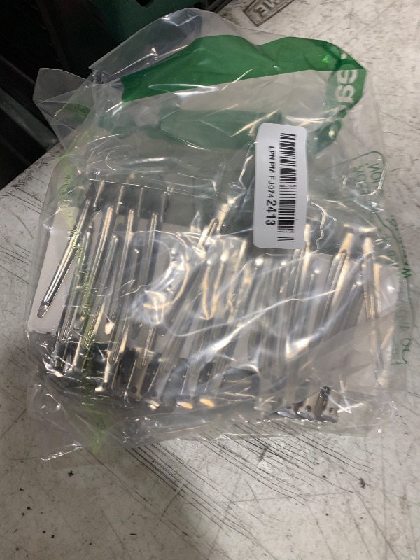 Photo 1 of 24 Packs Duck Bill Clips, Bantoye 3.5 Inches Rustproof Metal Alligator Curl Clips with Holes for Hair Styling, Hair Coloring, Silver