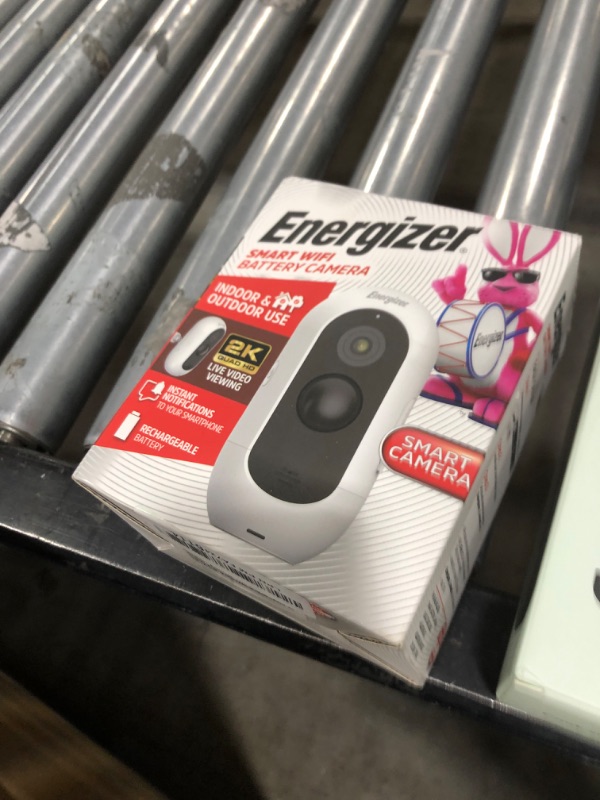 Photo 1 of Energizer Smart 2K Outdoor Battery Security Camera, Wireless, Rechargeable, Weather-Resistant, Live View, 2-Way Audio, Night Vision, Motion Alerts, Hub-Free Wi-Fi, Remote Access, Records Video/Audio