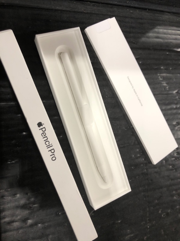 Photo 1 of Apple Pencil Pro: Latest Model - Device Compatibility Check Required - Pixel-Perfect Precision, Tilt and Pressure Sensitivity, Perfect for Note-Taking, Drawing, and Art. Charges and Pairs Magnetically