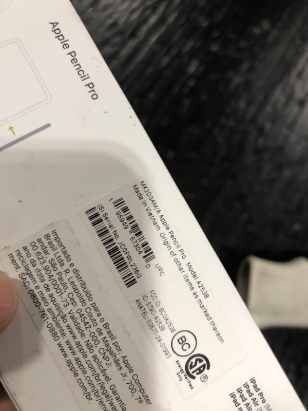 Photo 1 of Apple Pencil Pro: Latest Model - Device Compatibility Check Required - Pixel-Perfect Precision, Tilt and Pressure Sensitivity, Perfect for Note-Taking, Drawing, and Art. Charges and Pairs Magnetically