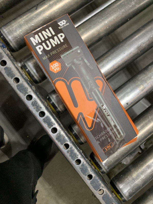 Photo 1 of Bicycle Pump Mini Bike Pump - Aluminum Alloy Cycle Pump for Presta & Schrader Valve, Portable Lightweight Bike Tyre Pump Fast Tyre Inflation Mini Air Pump for Mountain Road Bike Ball Pumps (Silver)