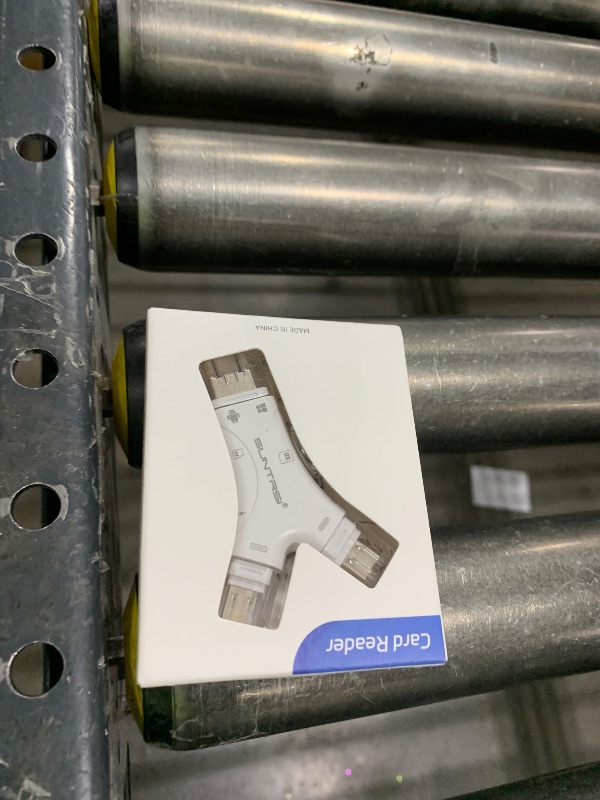 Photo 2 of SD Card Reader for iPhone/ipad/Android/Mac/Computer/Camera,4 in1 Micro SD Card Reader Trail Camera Viewer, Portable Memory Card Reader SD Card Adapter for SD and TF Cards(White)