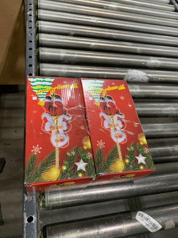 Photo 1 of *NONFUNCTIONAL** Santa Claus Musical Climbing Rope, Electric Climbing Santa on Rope, Christmas Ornament Xmas Climbs Up and Down with Light Music for Christmas Fireplace Home Decor