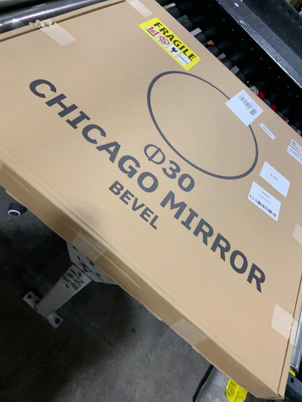 Photo 2 of Arcus Home Round Mirror - 30 Inch Beveled Frameless Circle Mirror for Bathroom, Bedroom, Living Room, Vanity, Entryway