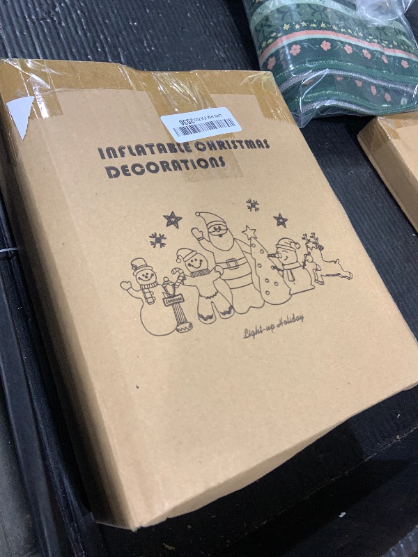 Photo 2 of 8FT Gnome Christmas Inflatables Outdoor Hanging Inflatables Gnomes Set, Climbing Inflatable Gnomes with Presents, Merry Xmas Sign,Christmas Blow Up Yard Decor with LED Lights for Window Roof